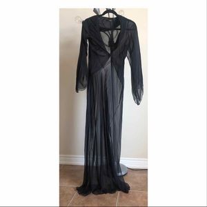 Black vintage chiffon duster